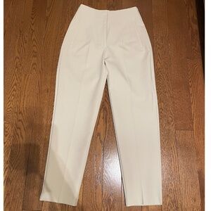 ZARA Cream/White Tailored Pants - Size Small